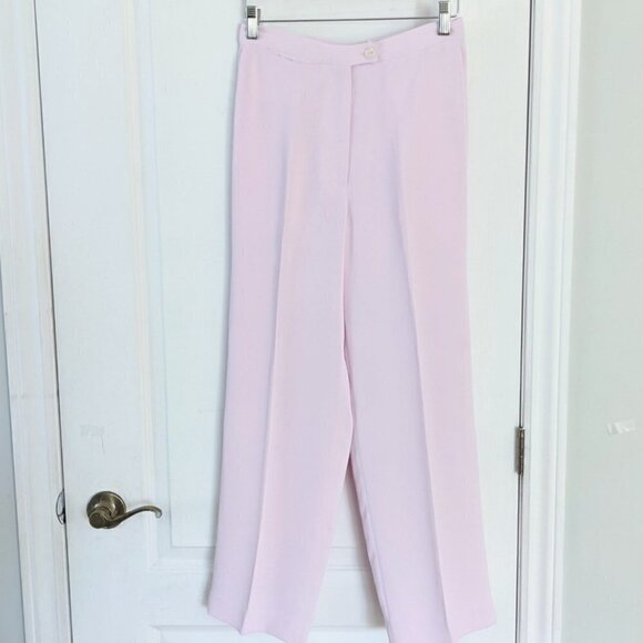 VINTAGE pink lilac flowy wide leg pants trousers size Small @y - Picture 9 of 10